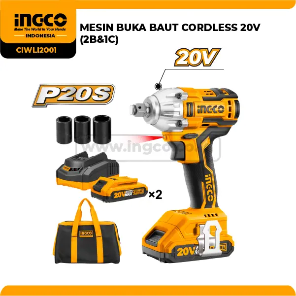 CIWLI2001 - (MESIN BUKA BAUT CORDLESS 20V (2B&1C) ! => CIWLI20351-SE)