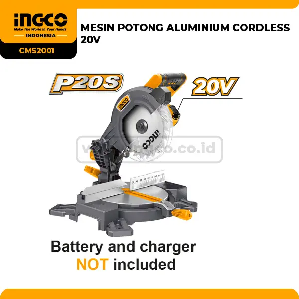 CMS2001 - (MESIN POTONG ALUMINIUM CORDLESS 20V => CMSLI2021)