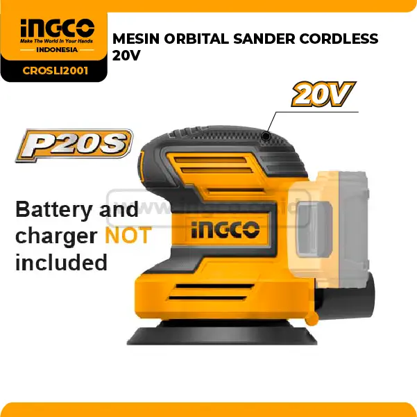CROSLI2001 - (MESIN ORBITAL SANDER CORDLESS 20V ! ==> CROSLI2002)