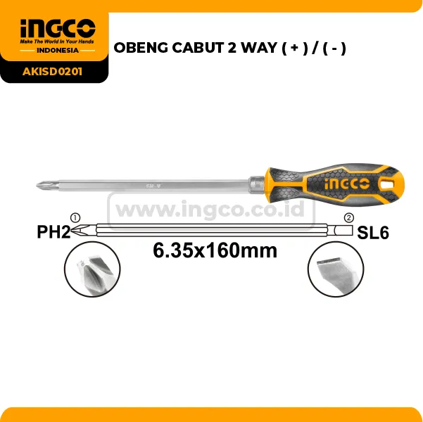 AKISD0201 - OBENG CABUT 2 WAY ( + ) / ( - )