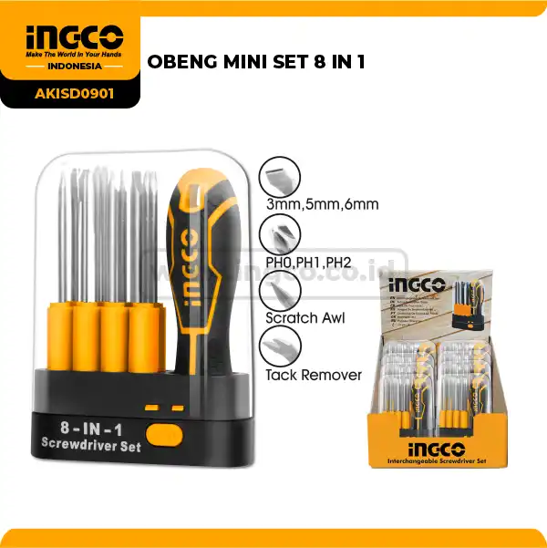AKISD0901 - (OBENG MINI SET 8 IN 1)