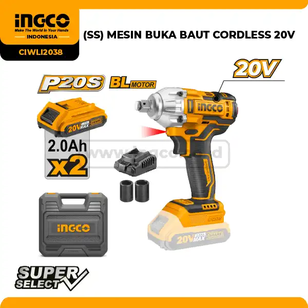 CIWLI2038 - (MESIN BUKA BAUT CORDLESS 20V => CIWLI20351-SE)