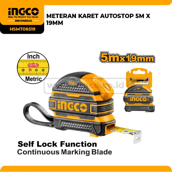 HSMT08519 - METERAN KARET AUTOSTOP 5M X 19MM 